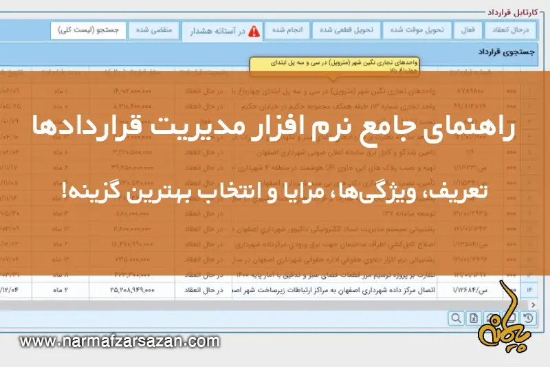 راهنمای جامع نرم افزار مدیریت قراردادها